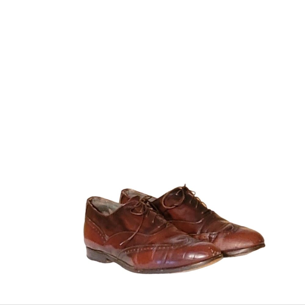 Vintage Men Burgundy Wingtip Oxfords By ThommcanSize 9.5M/Men Designer Shoes